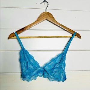 Free People Teal Lace Bralette